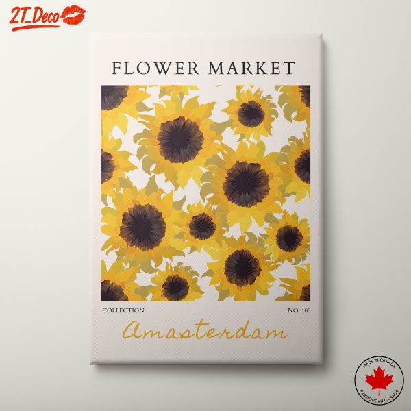 Sunflower Floral Art Inspired by Amsterdam