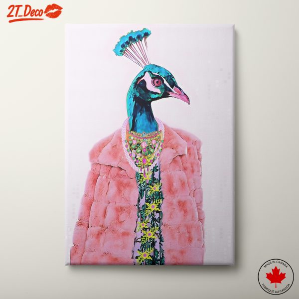 Whimsical Peacock Artwork with Vibrant Colors
