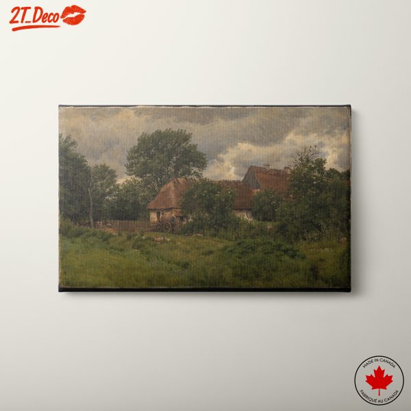 Tranquil Rural Landscape with Cottage