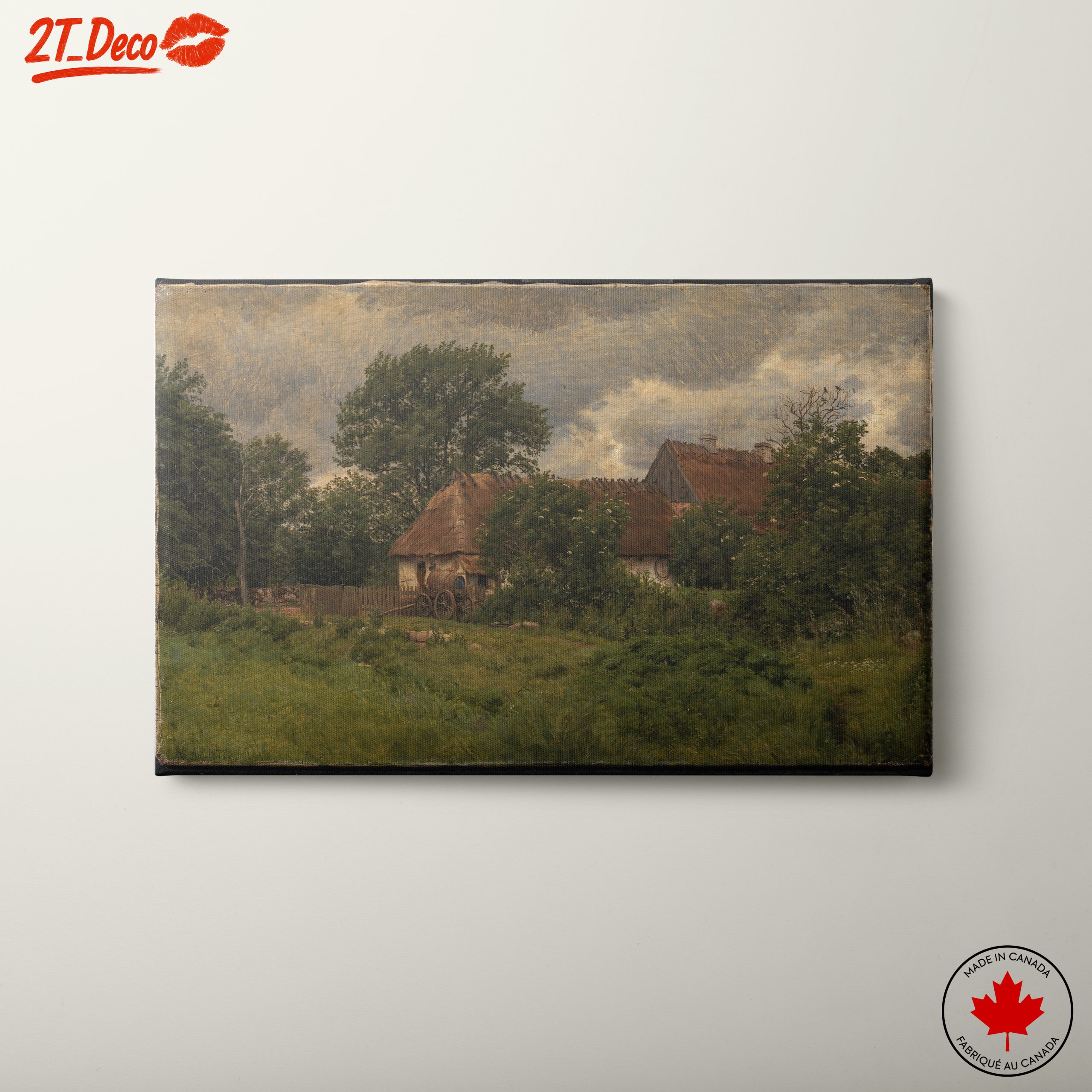 Tranquil Rural Landscape with Cottage
