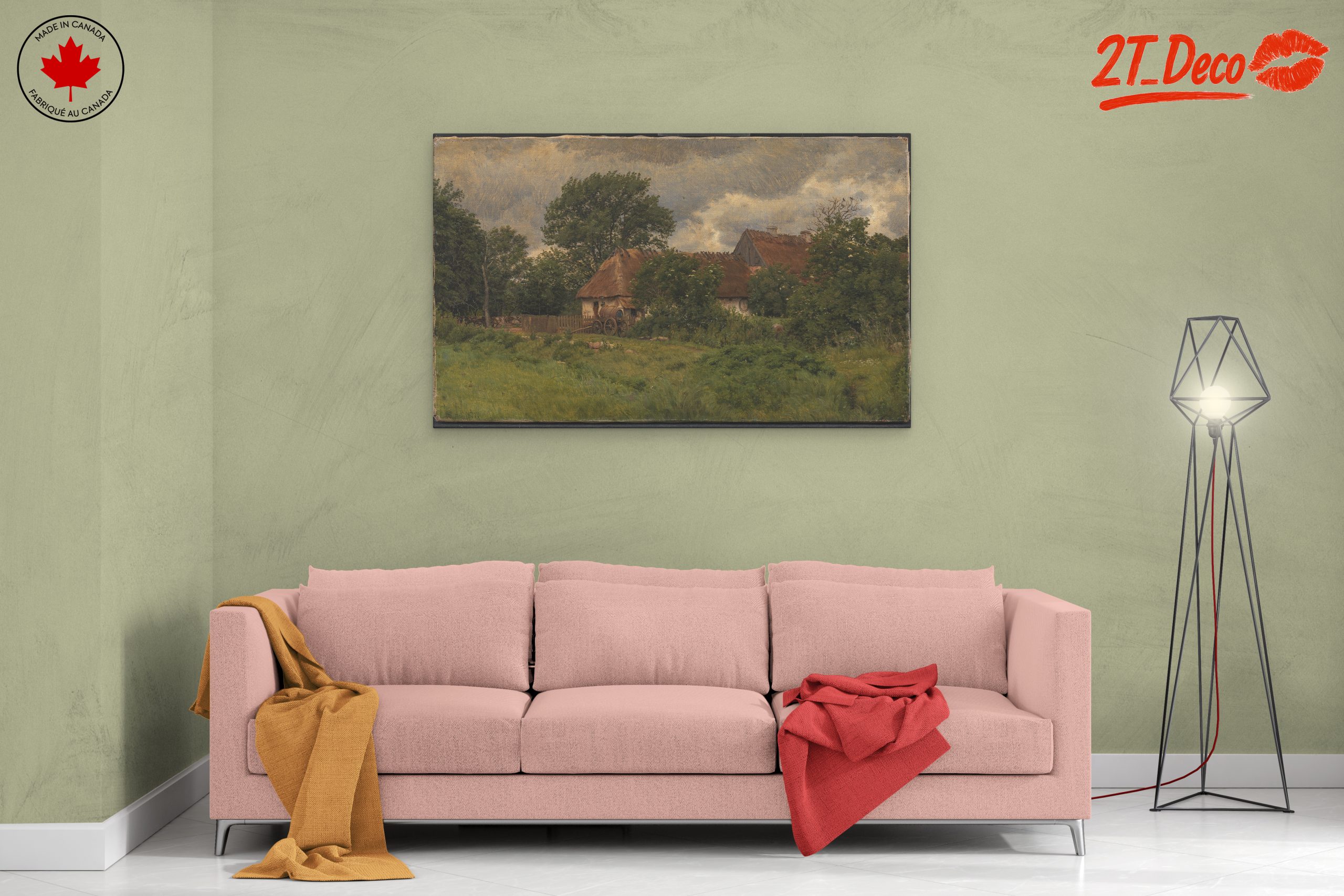 Tranquil Rural Landscape with Cottage - Image 2