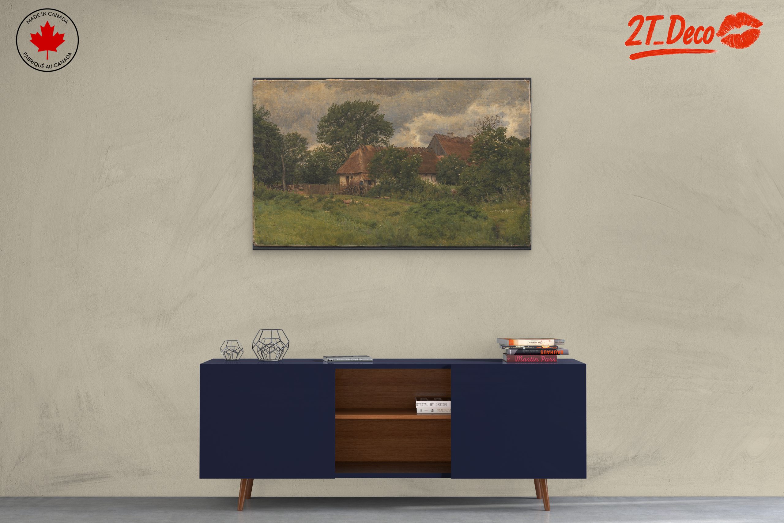 Tranquil Rural Landscape with Cottage - Image 3