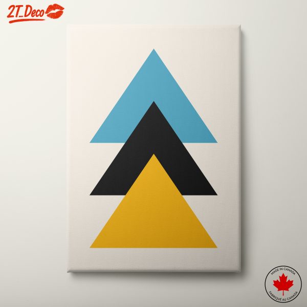 Geometric Triangles with Vibrant Colors