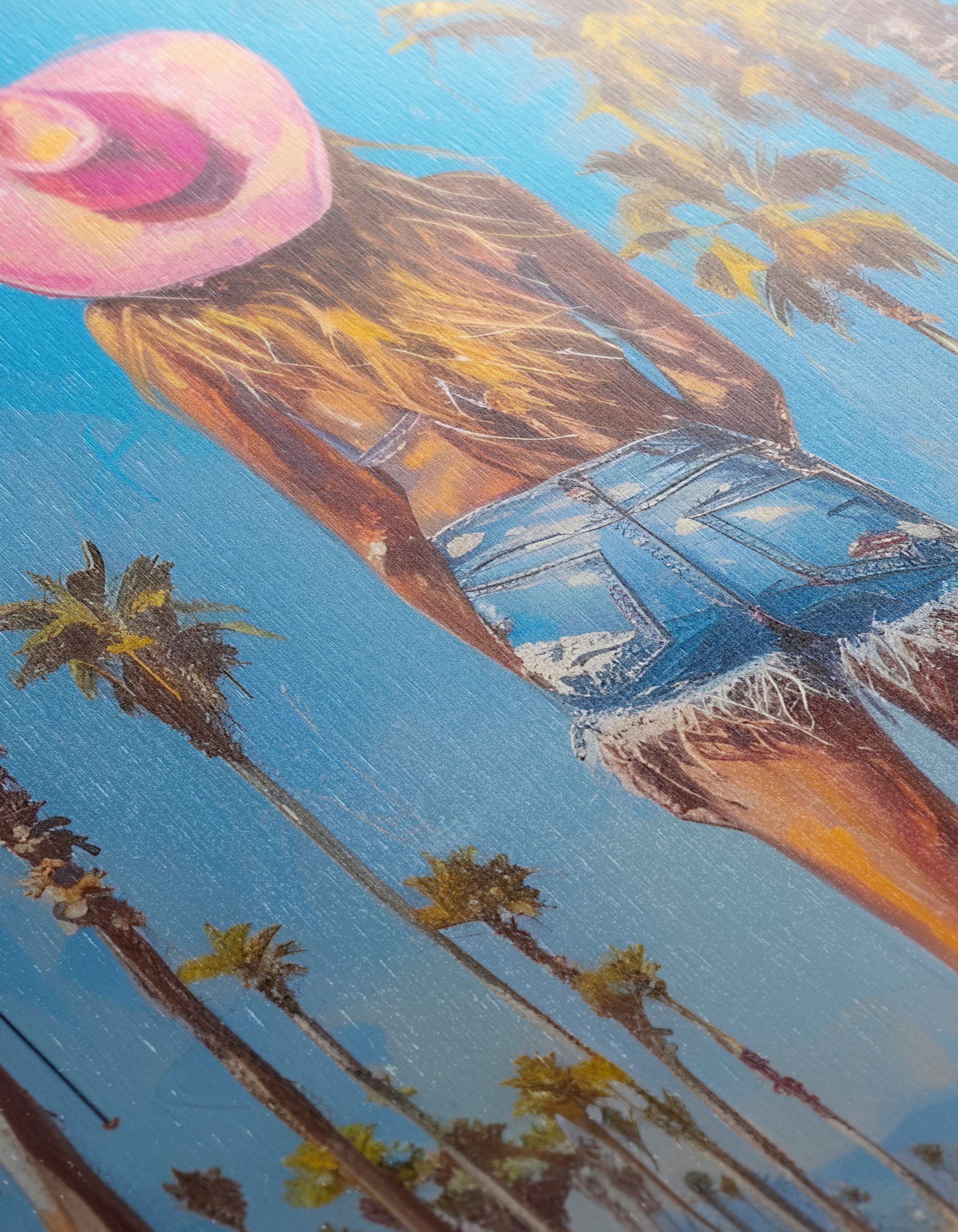 Vibrant Beach Scene with Girl in Pink Hat - Image 12