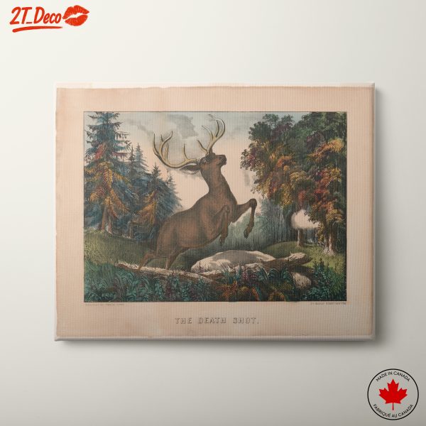 Majestic Deer in Forest Landscape Art