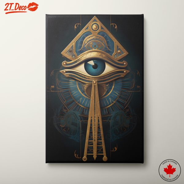 Celestial Eye Design with Mystical Symbols