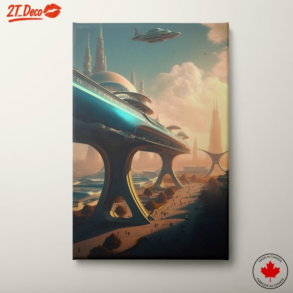 Futuristic Cityscape with Sleek Design