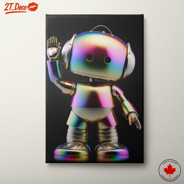 Vibrant Modern Robot Sculpture Art