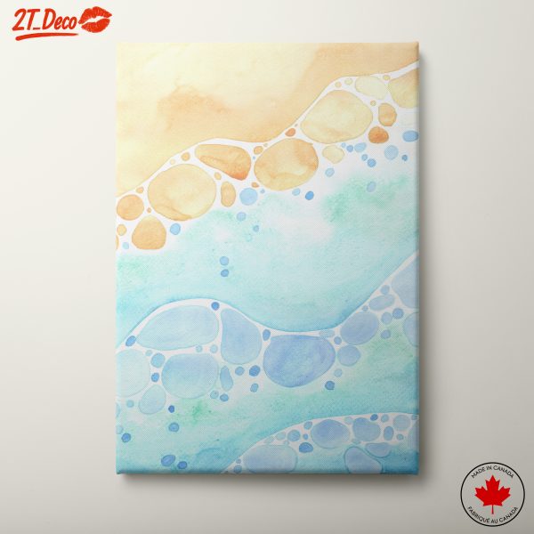 Soft Abstract Waves in Blue and Orange