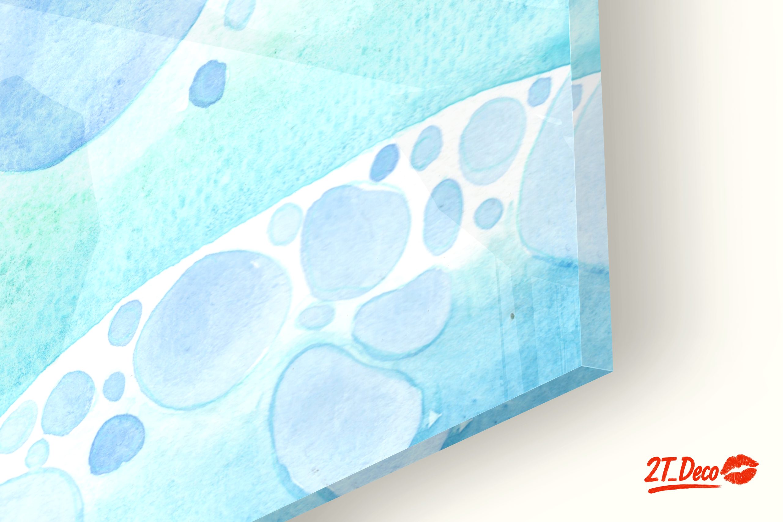 Soft Abstract Waves in Blue and Orange - Image 9