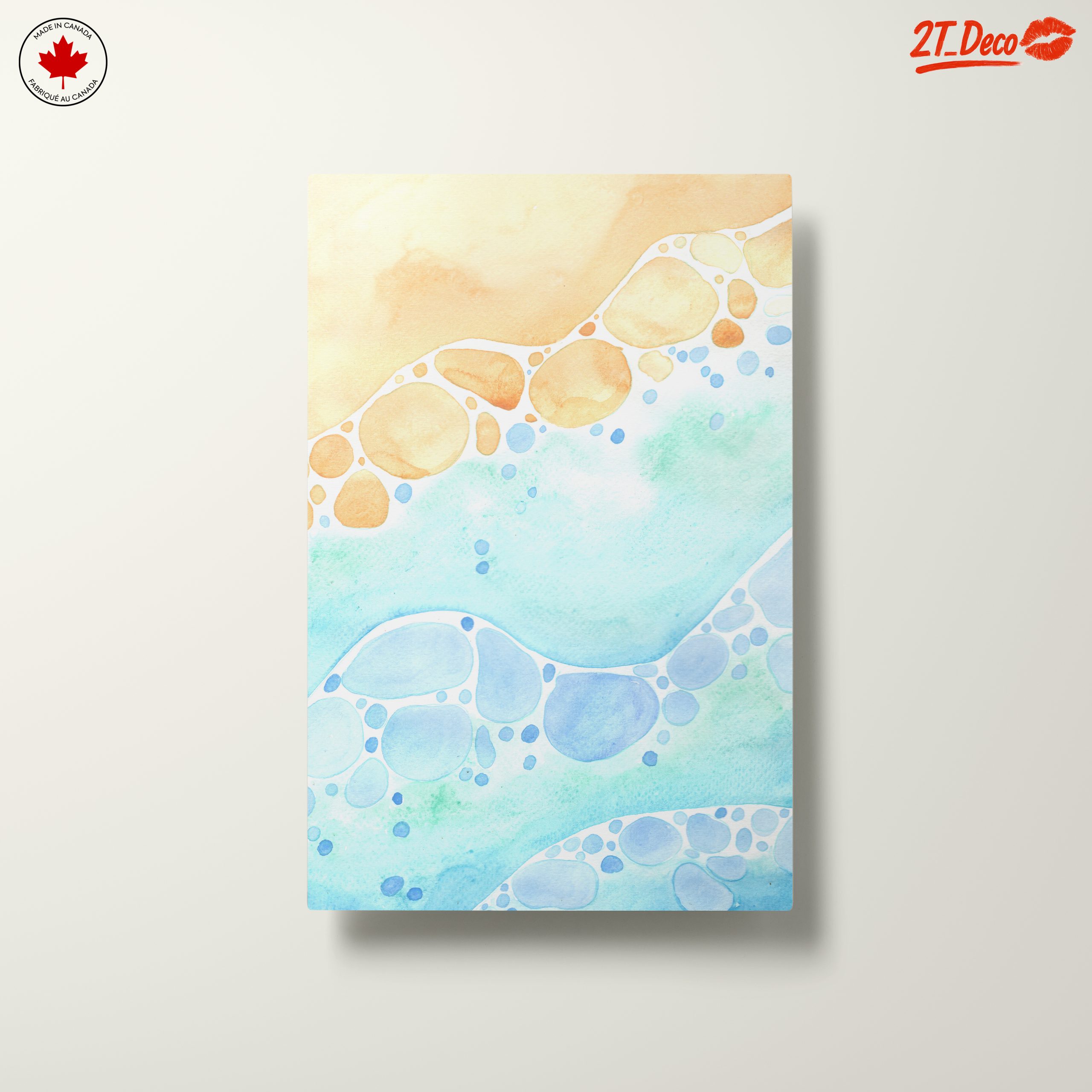 Soft Abstract Waves in Blue and Orange - Image 10