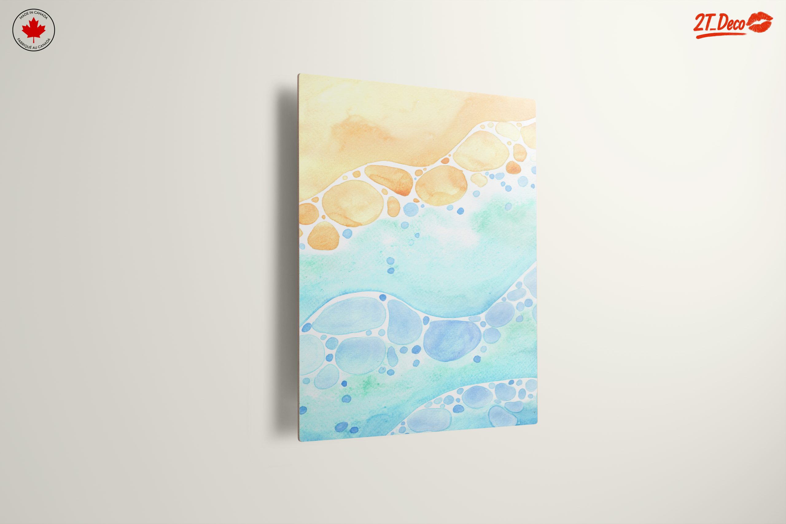 Soft Abstract Waves in Blue and Orange - Image 13