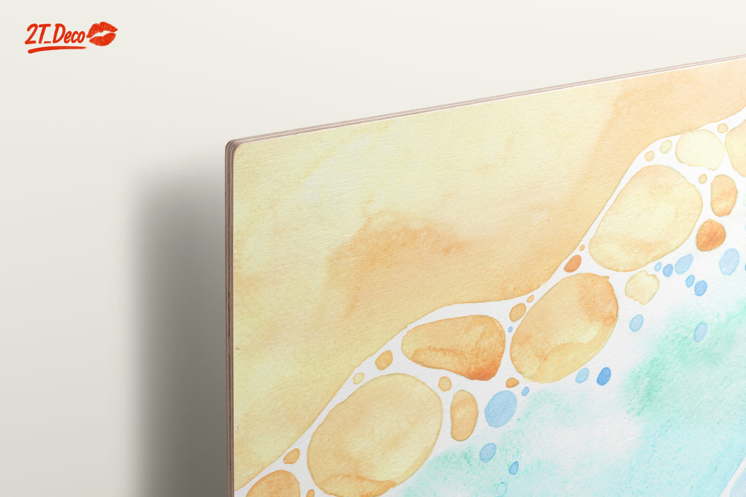 Soft Abstract Waves in Blue and Orange - Image 15