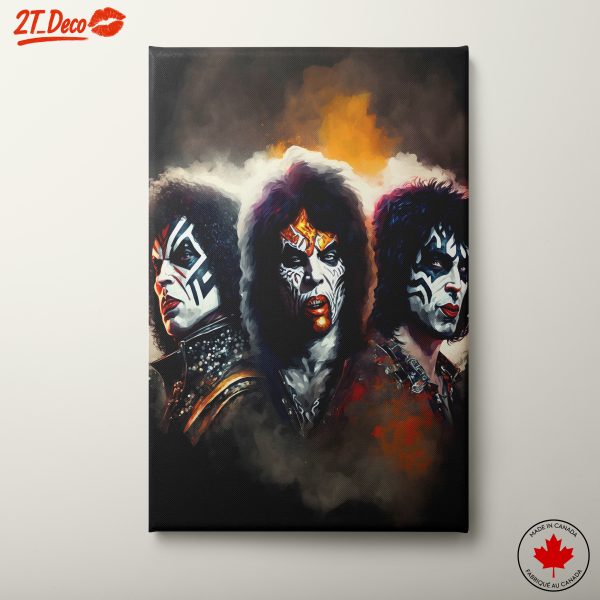 Iconic Rock Band Members in Dynamic Art