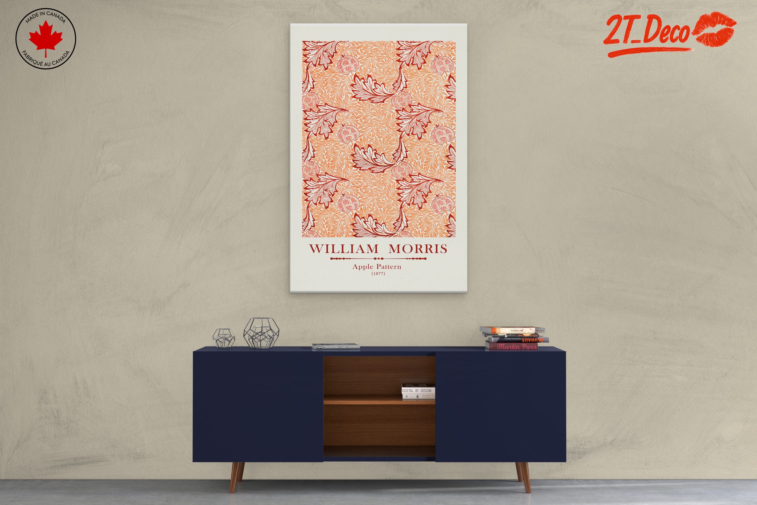 William Morris Apple Pattern Floral Art - Image 3