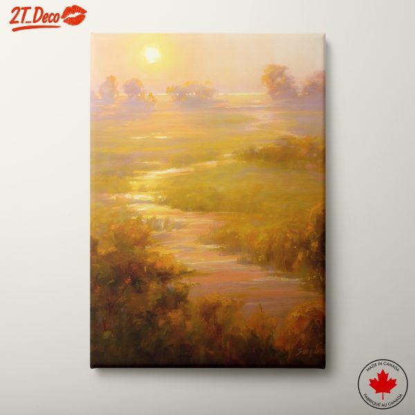 Serene Abstract Landscape with Soft Sunlight