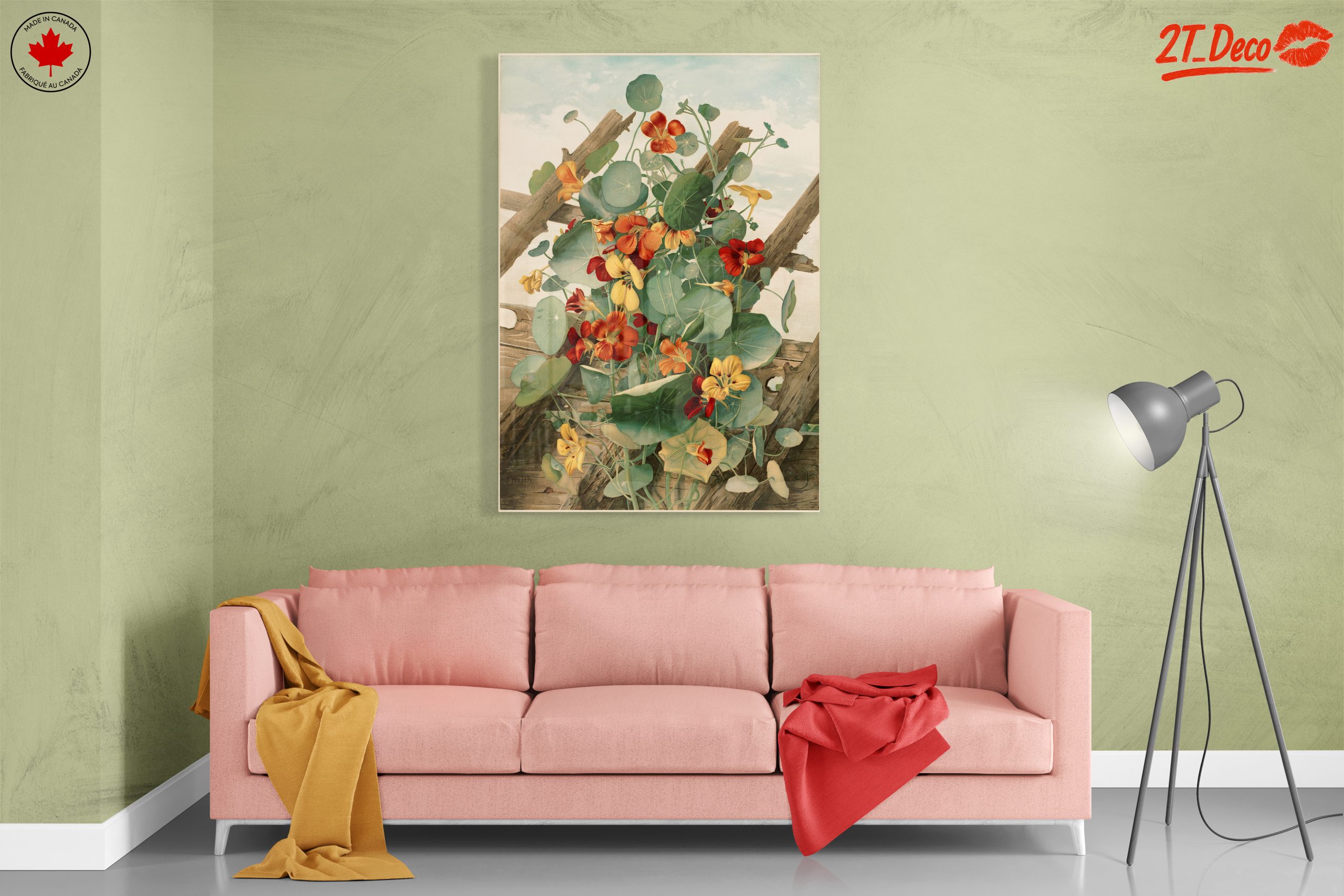 Vibrant Botanical Artwork with Colorful Flowers - Image 7