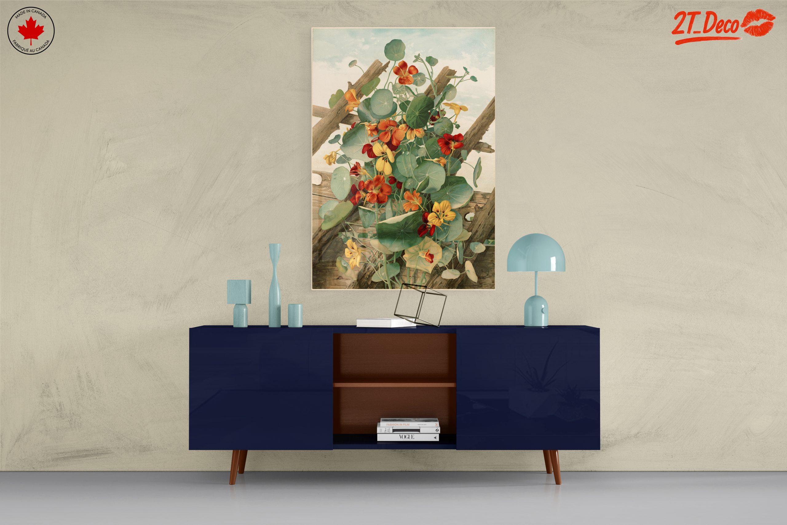 Vibrant Botanical Artwork with Colorful Flowers - Image 8