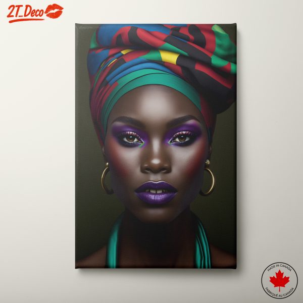 Bold Afro Art Portrait with Vibrant Colors