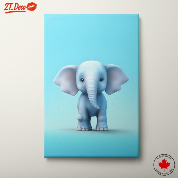 Adorable Cartoon Elephant Wall Art
