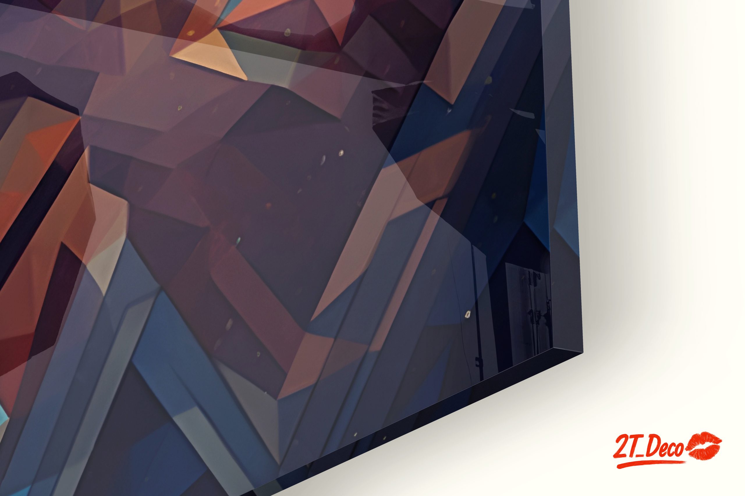Stylized Cat Art with Vibrant Geometric Design - Image 9