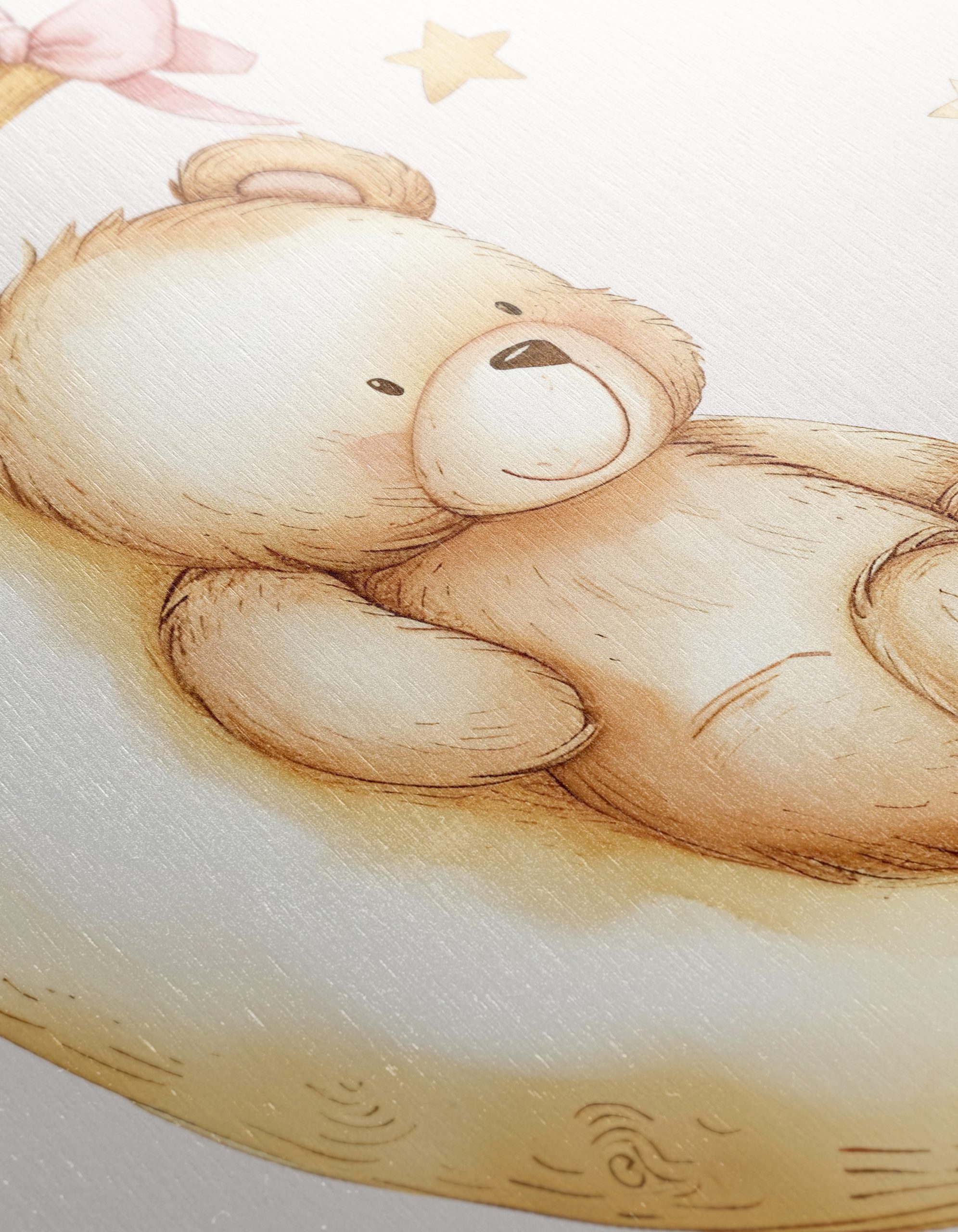 Adorable Teddy Bear on Moon Art - Image 12