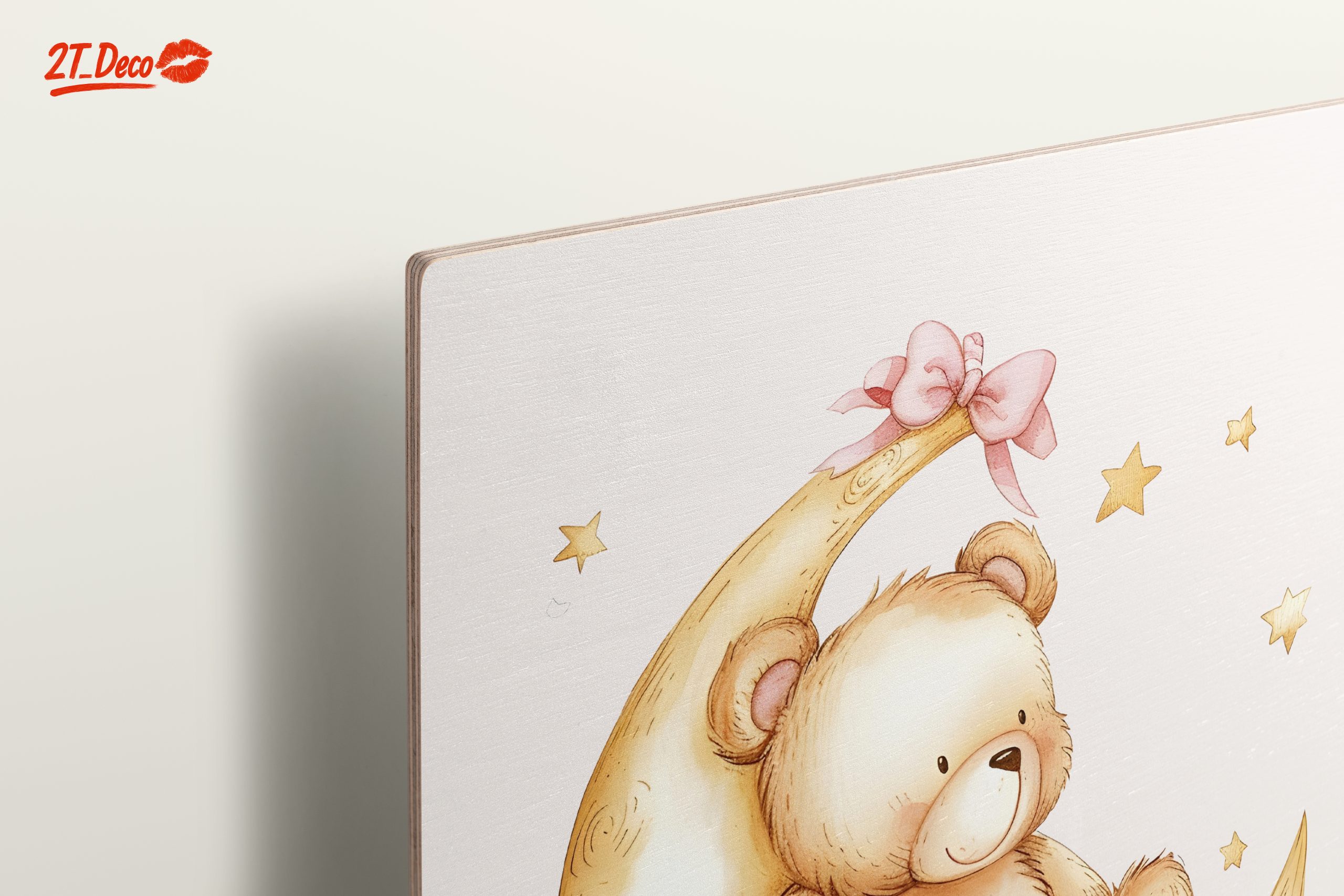 Adorable Teddy Bear on Moon Art - Image 15