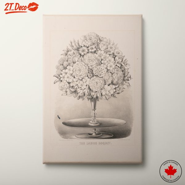 Elegant Floral Arrangement in Monochrome