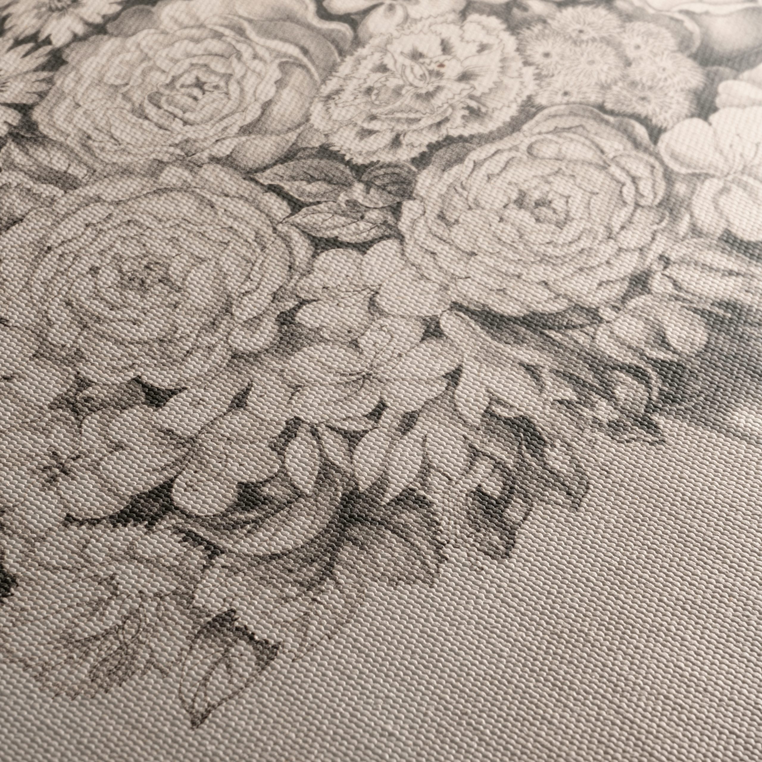 Elegant Floral Arrangement in Monochrome - Image 5