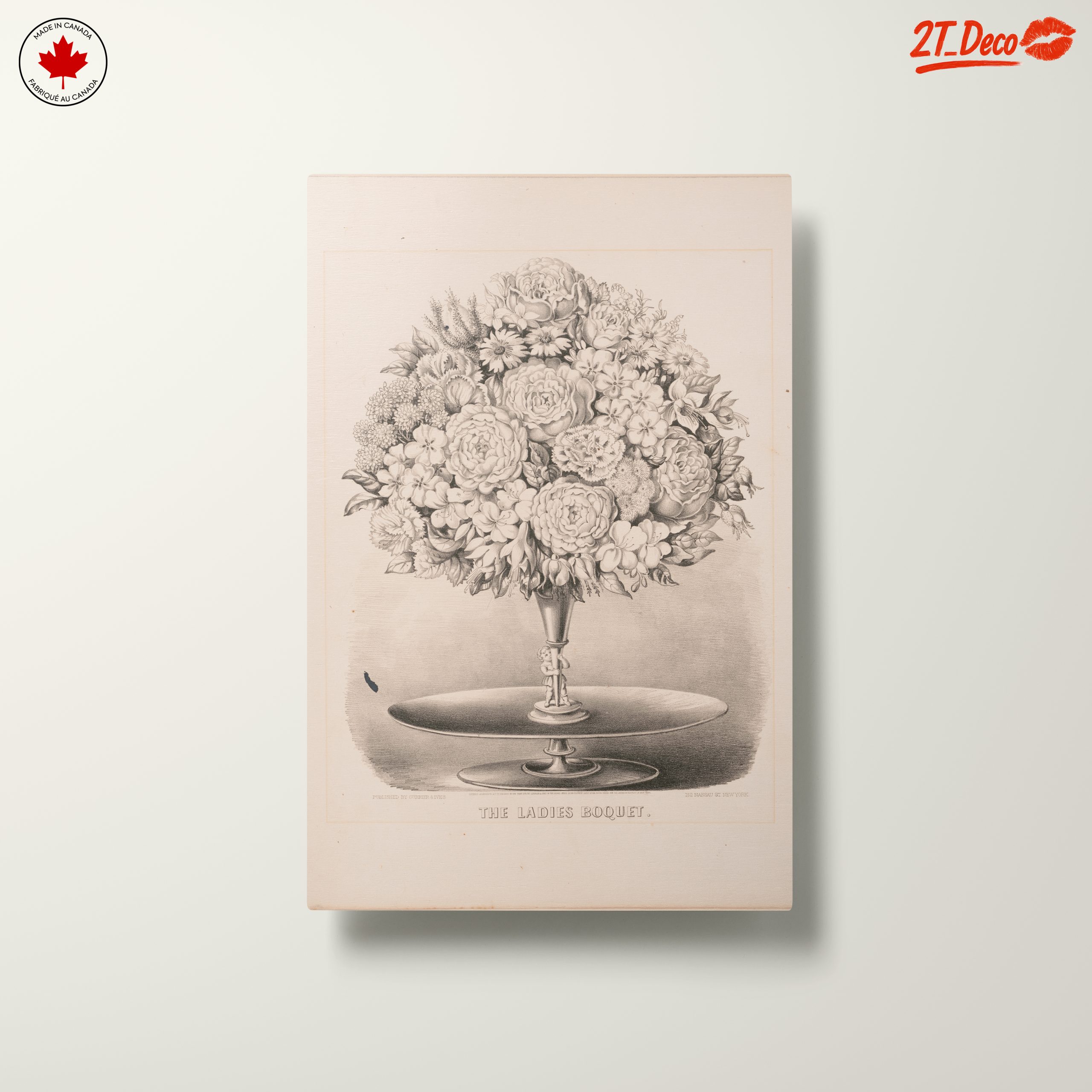 Elegant Floral Arrangement in Monochrome - Image 10