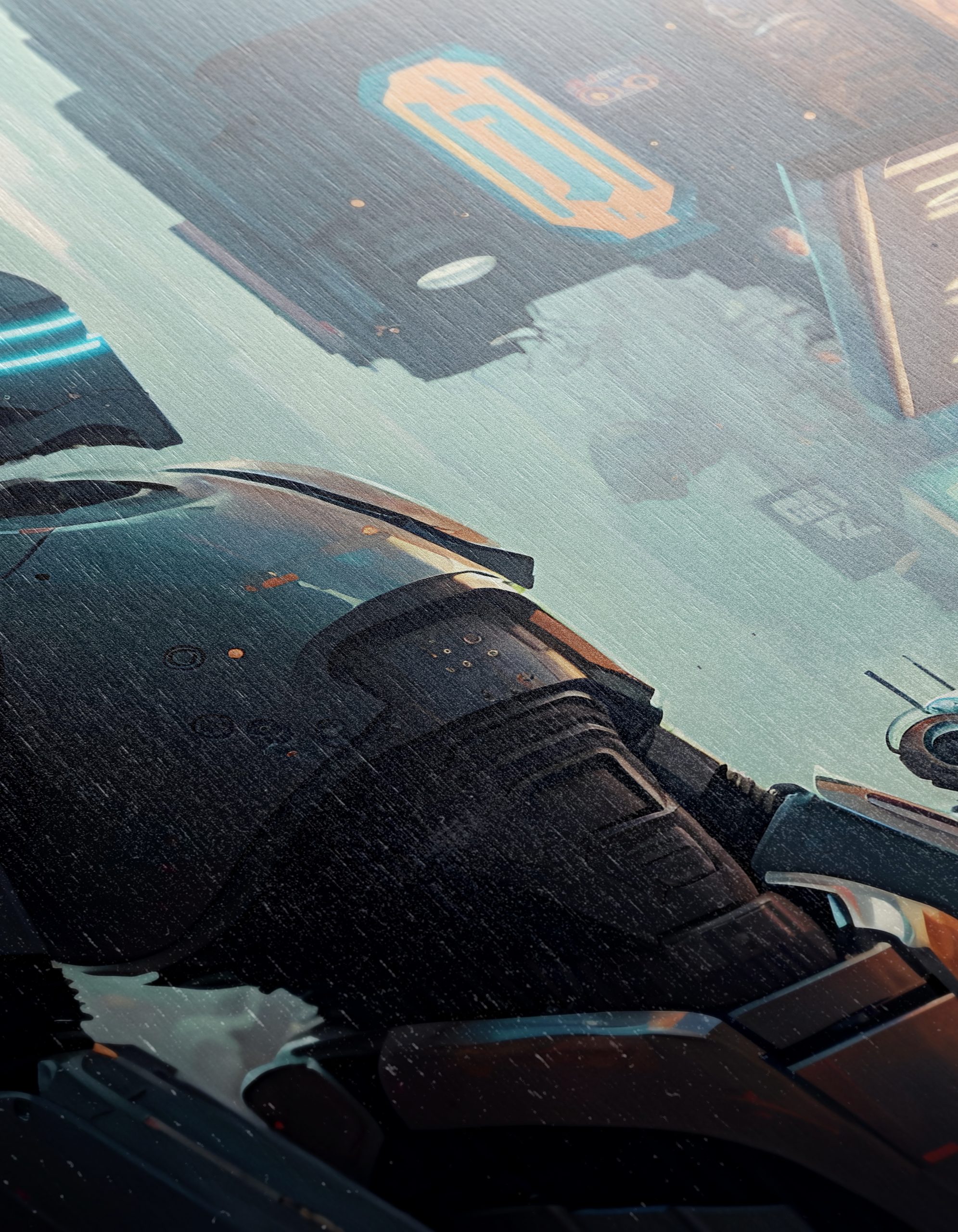 Futuristic Robot Urban Scene Artwork - Image 12