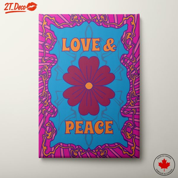Colorful Love and Peace Pop Art