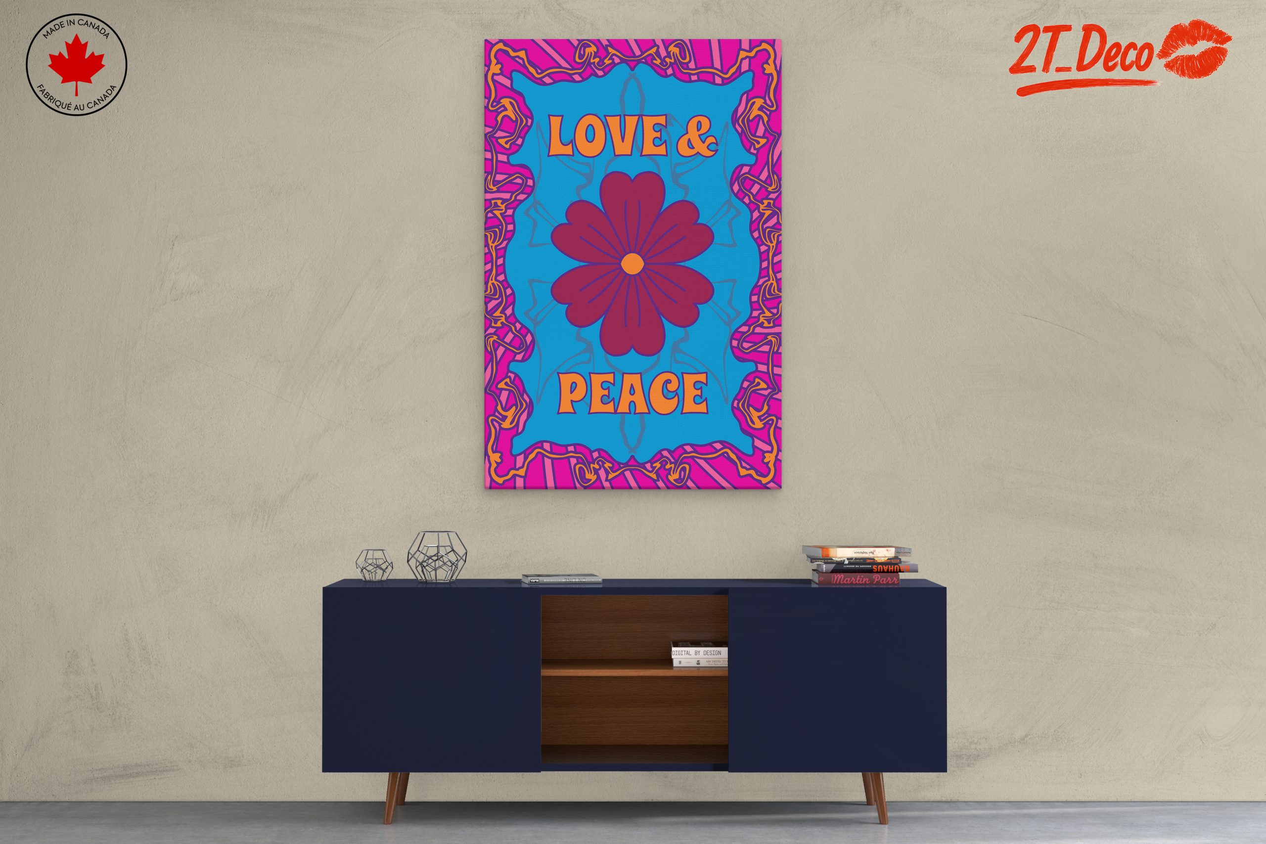 Colorful Love and Peace Pop Art - Image 3