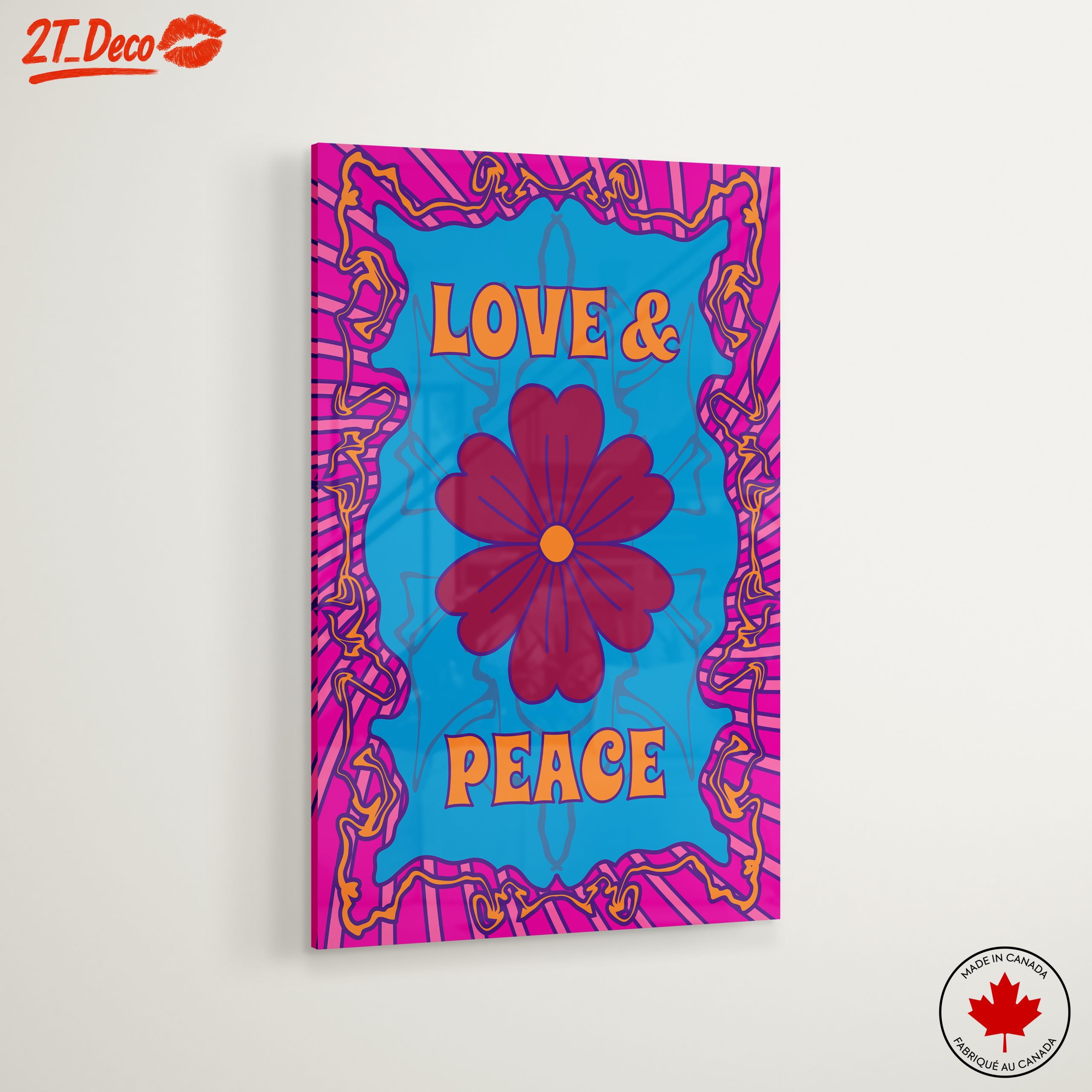 Colorful Love and Peace Pop Art - Image 6