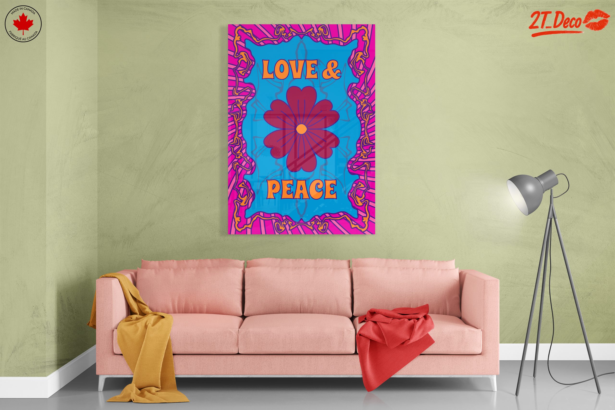 Colorful Love and Peace Pop Art - Image 7