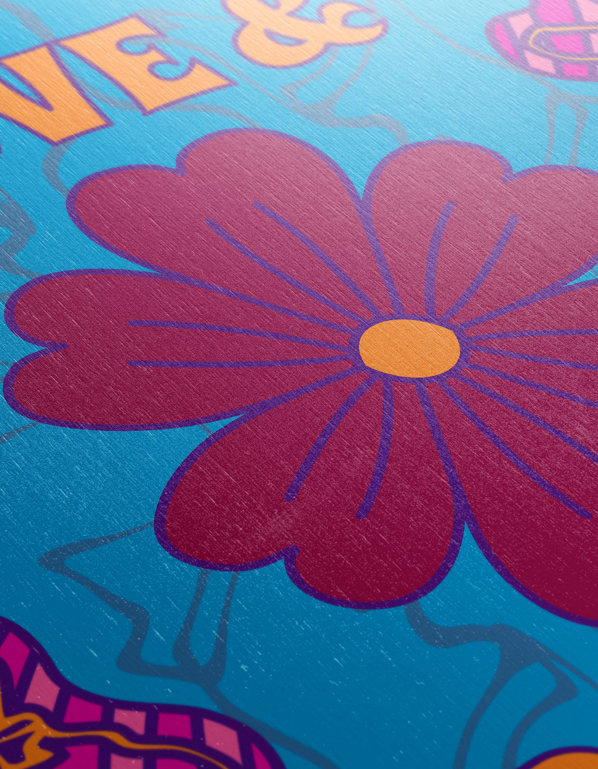 Colorful Love and Peace Pop Art - Image 12