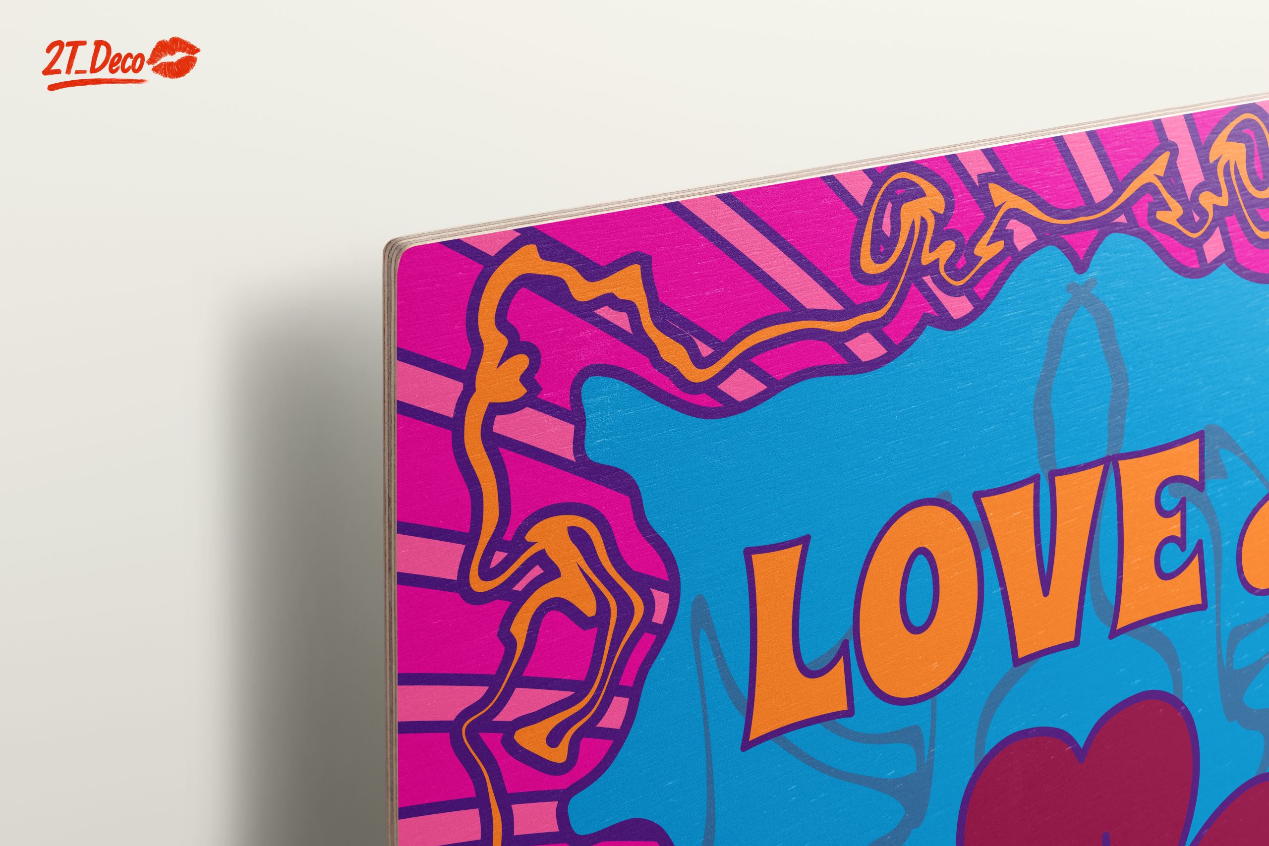 Colorful Love and Peace Pop Art - Image 15