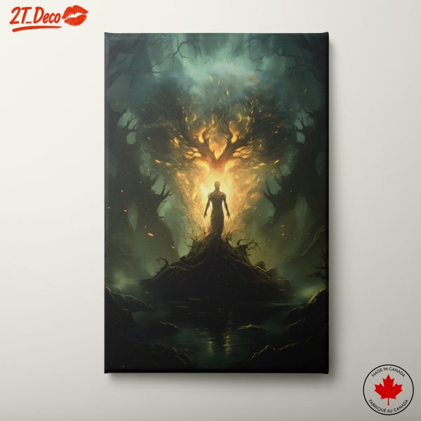 Mythical Tree Spirit Emerging from Silhouette