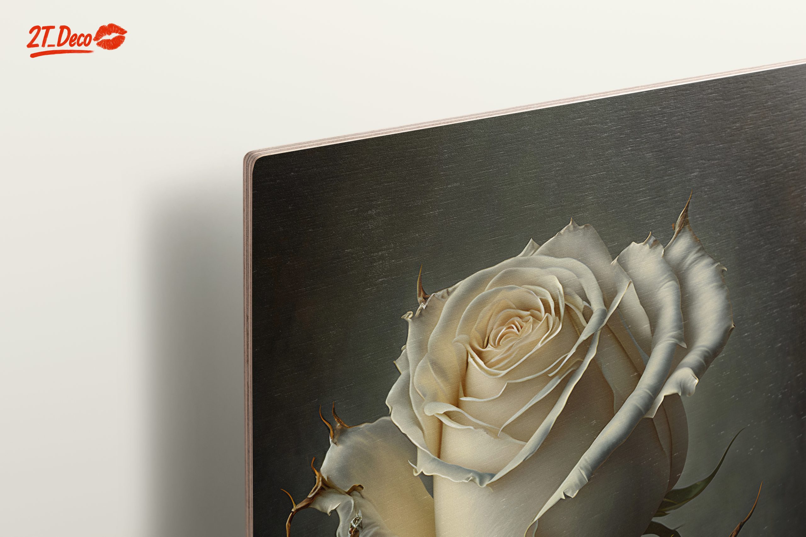 Elegant White Rose Floral Art - Image 15