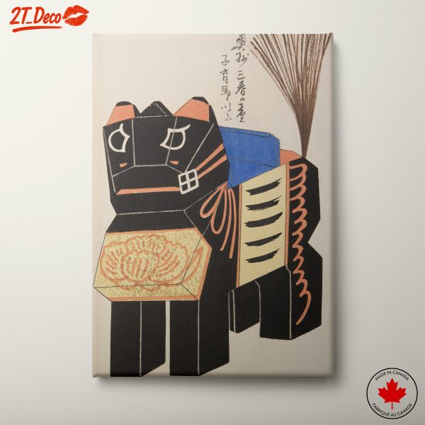 Colorful Japanese Folk Art Animal Design