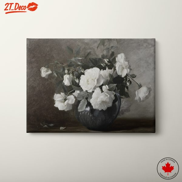 Elegant Floral Arrangement in a Gray Vase