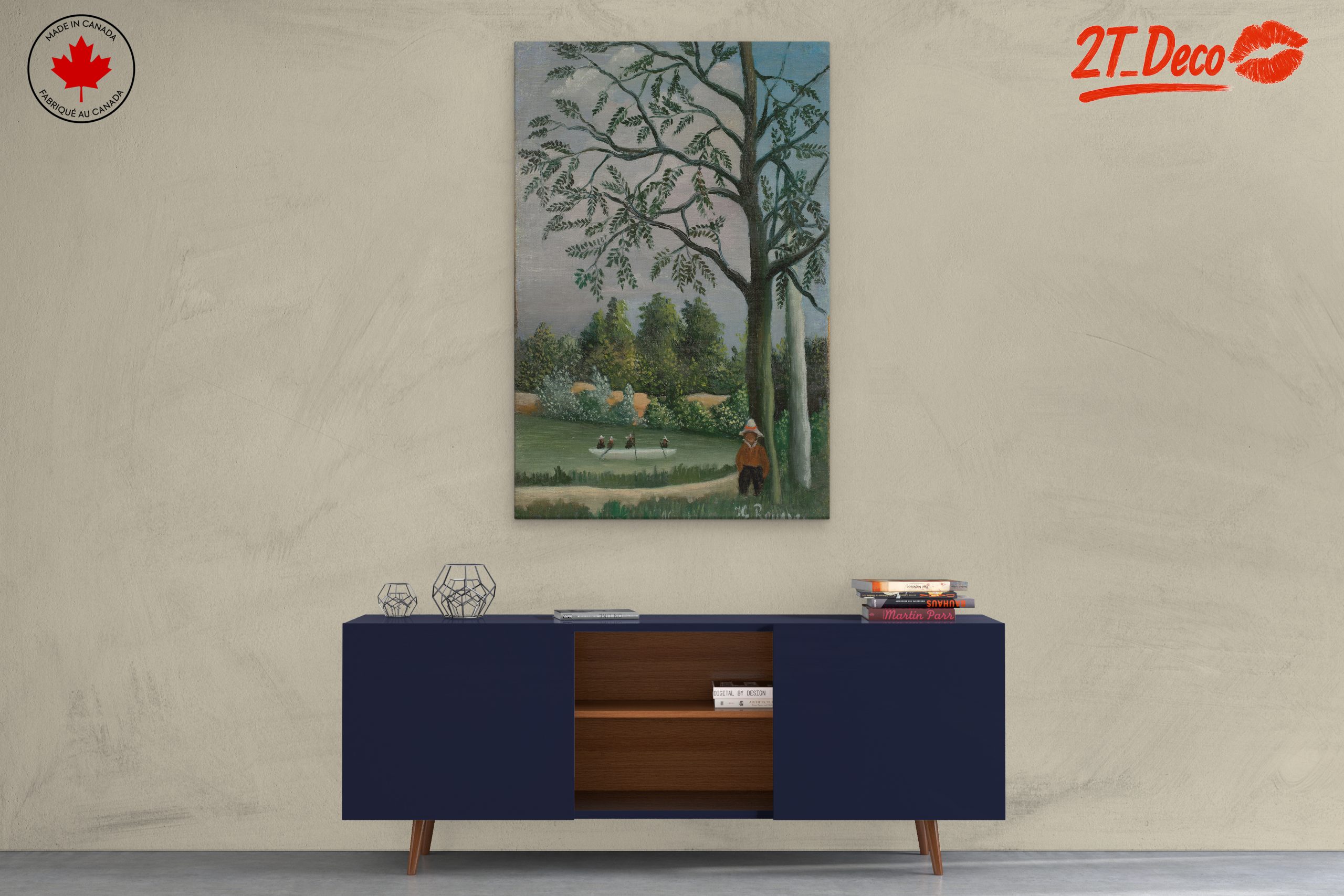 Lush Botanical Landscape with Tree - Image 3
