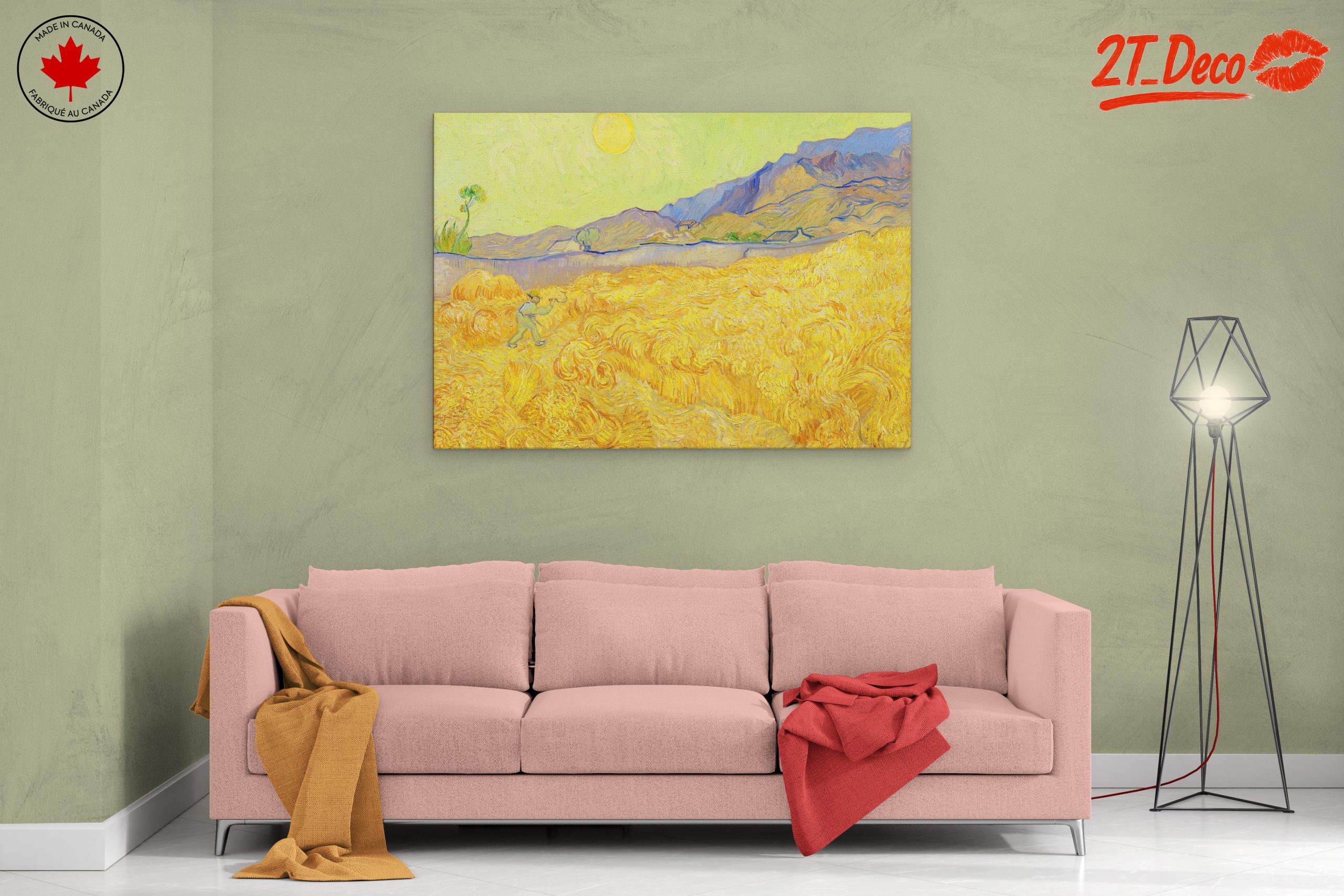 Vibrant Landscape with Wheat Fields - Image 2
