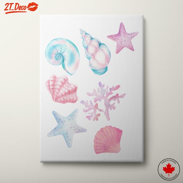 Abstract Marine Life Shells and Coral Art