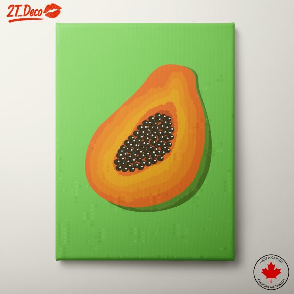 Colorful Abstract Papaya Artwork