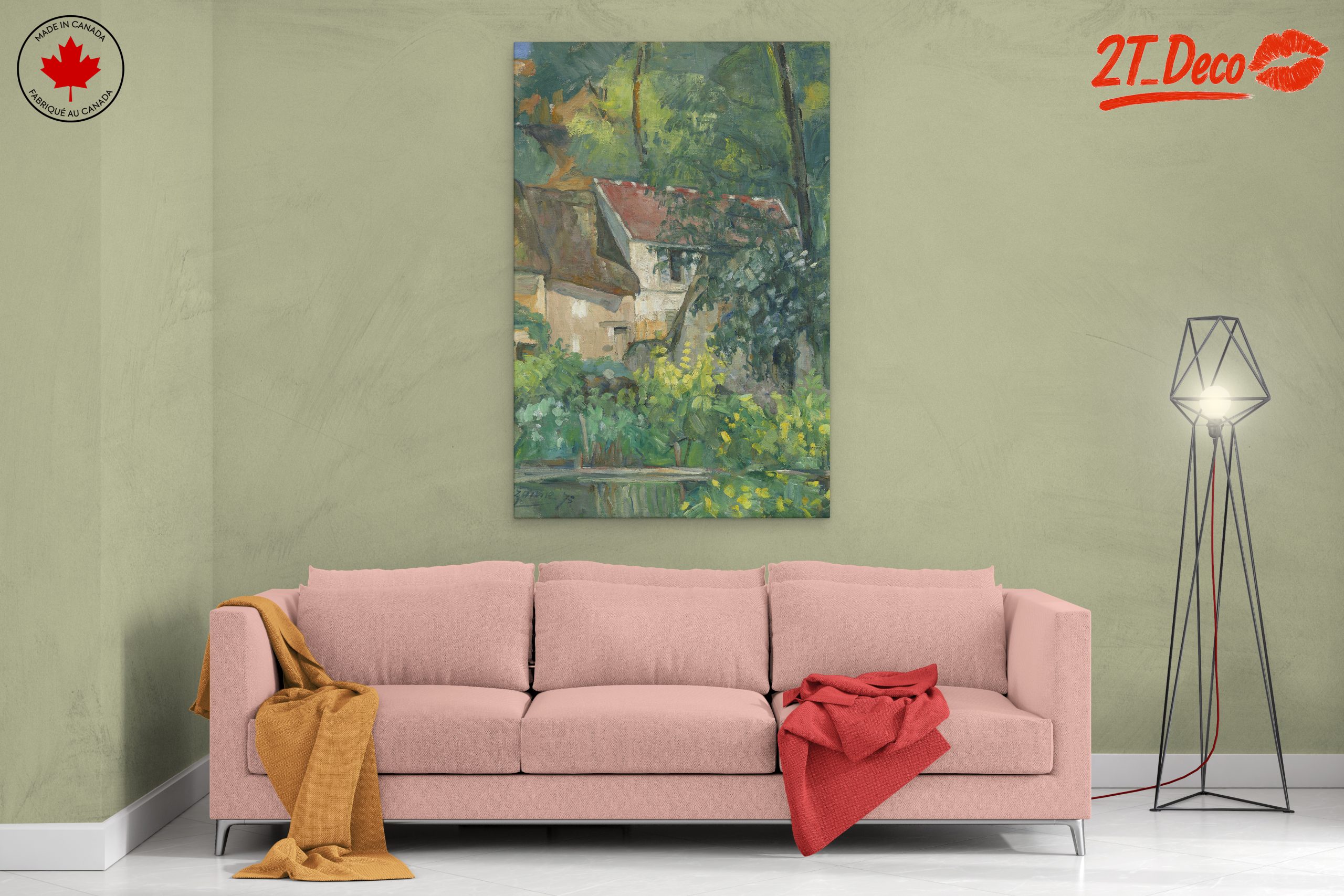 Lush Greenery and Floral Landscape Artwork - Image 2