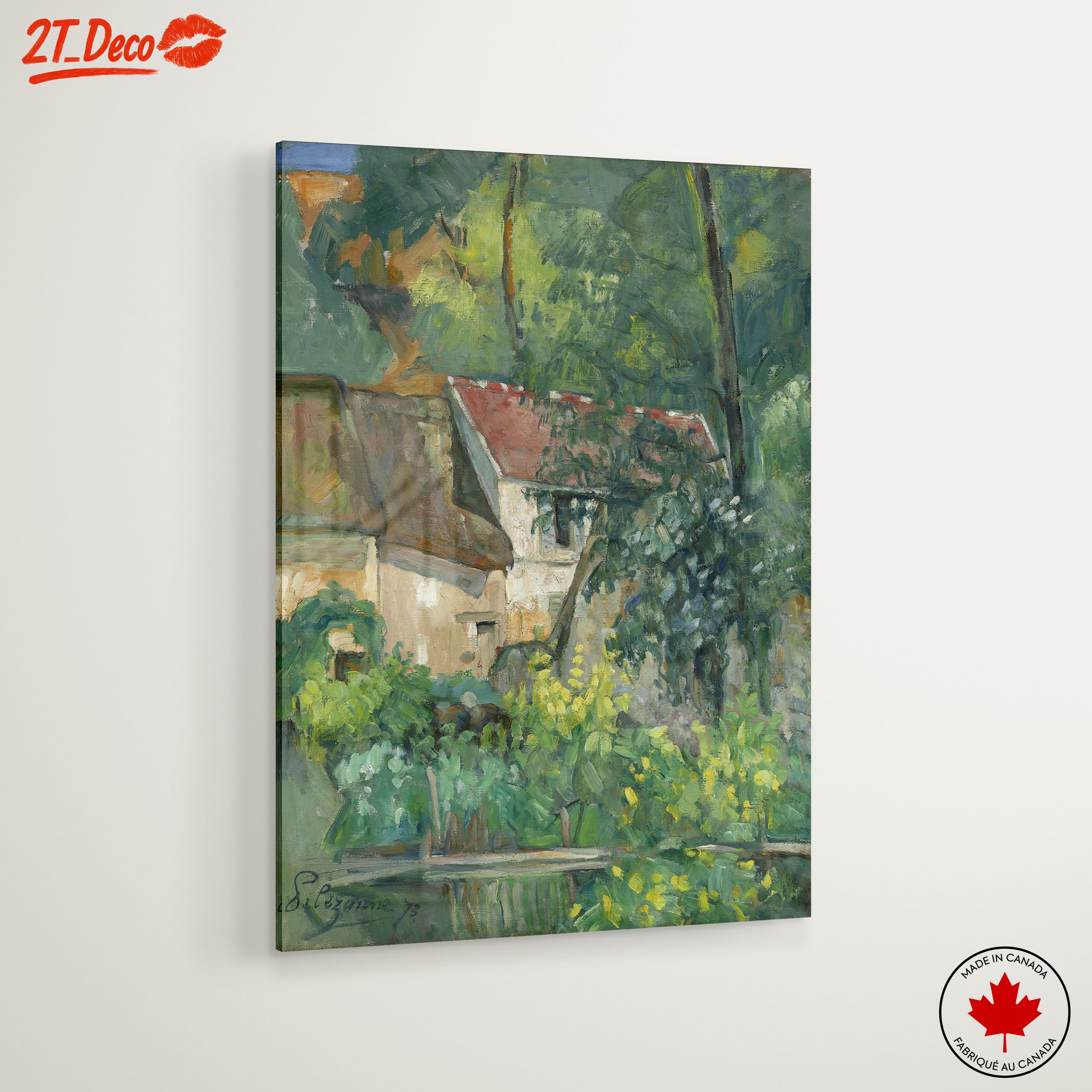Lush Greenery and Floral Landscape Artwork - Image 6