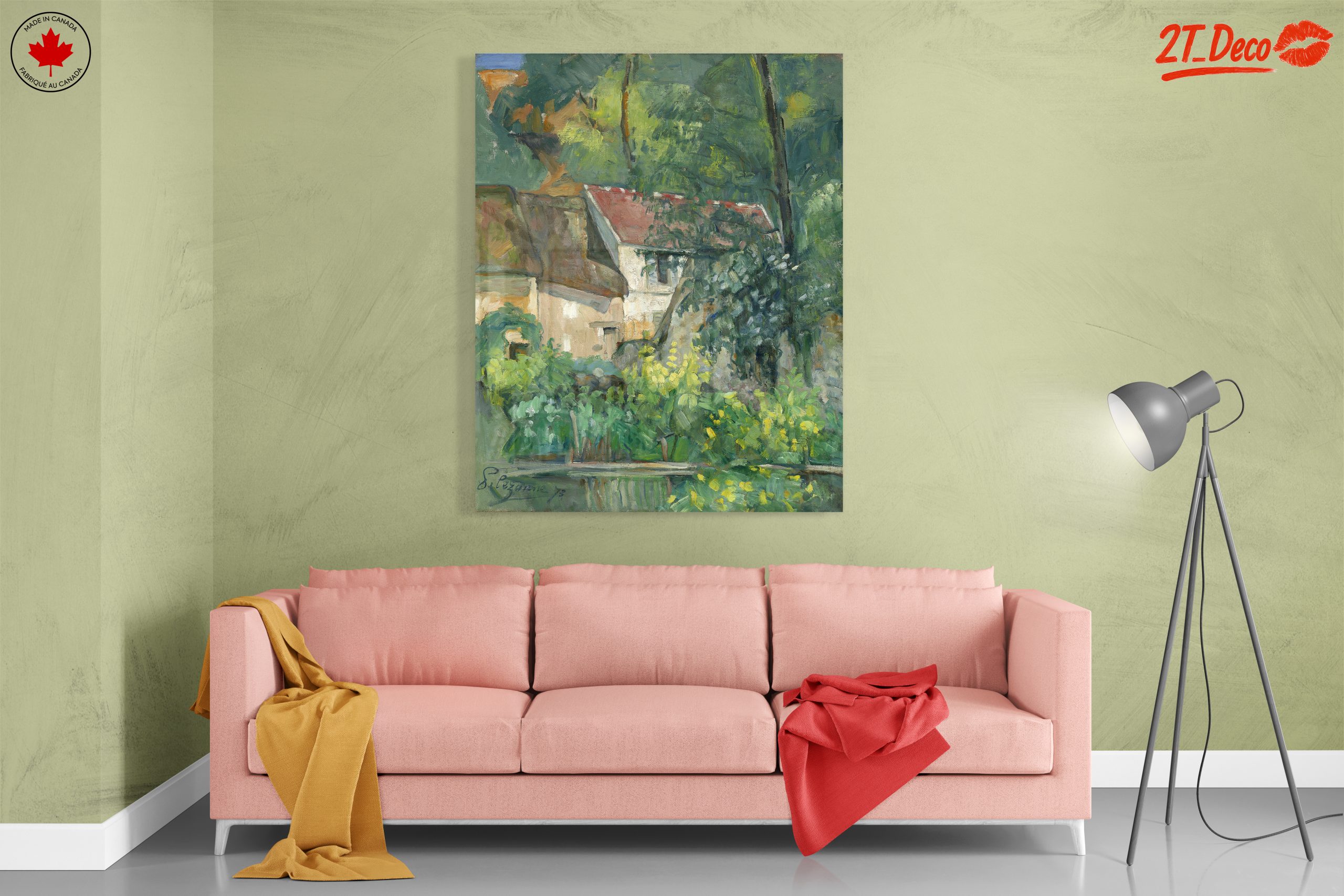 Lush Greenery and Floral Landscape Artwork - Image 7