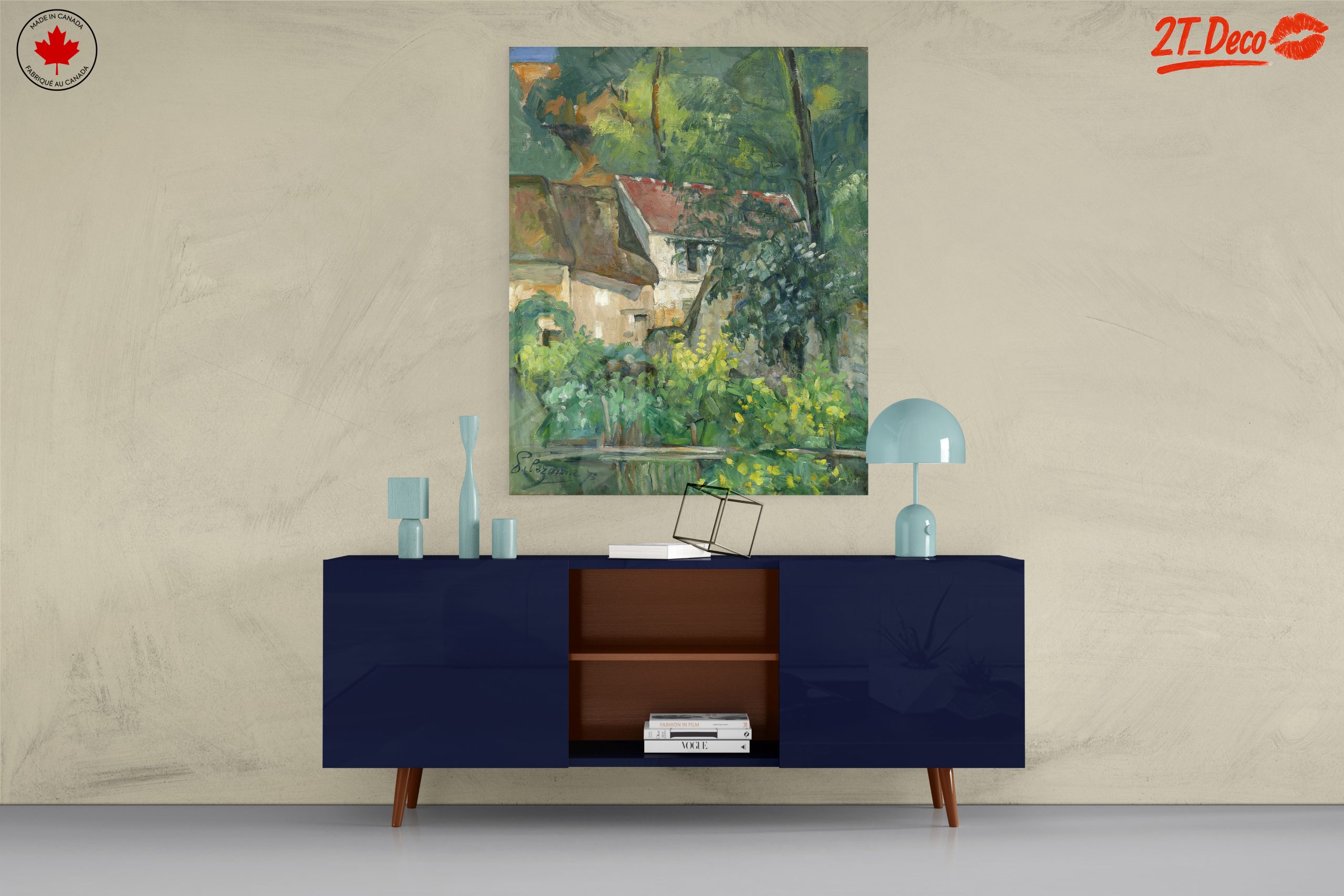 Lush Greenery and Floral Landscape Artwork - Image 8
