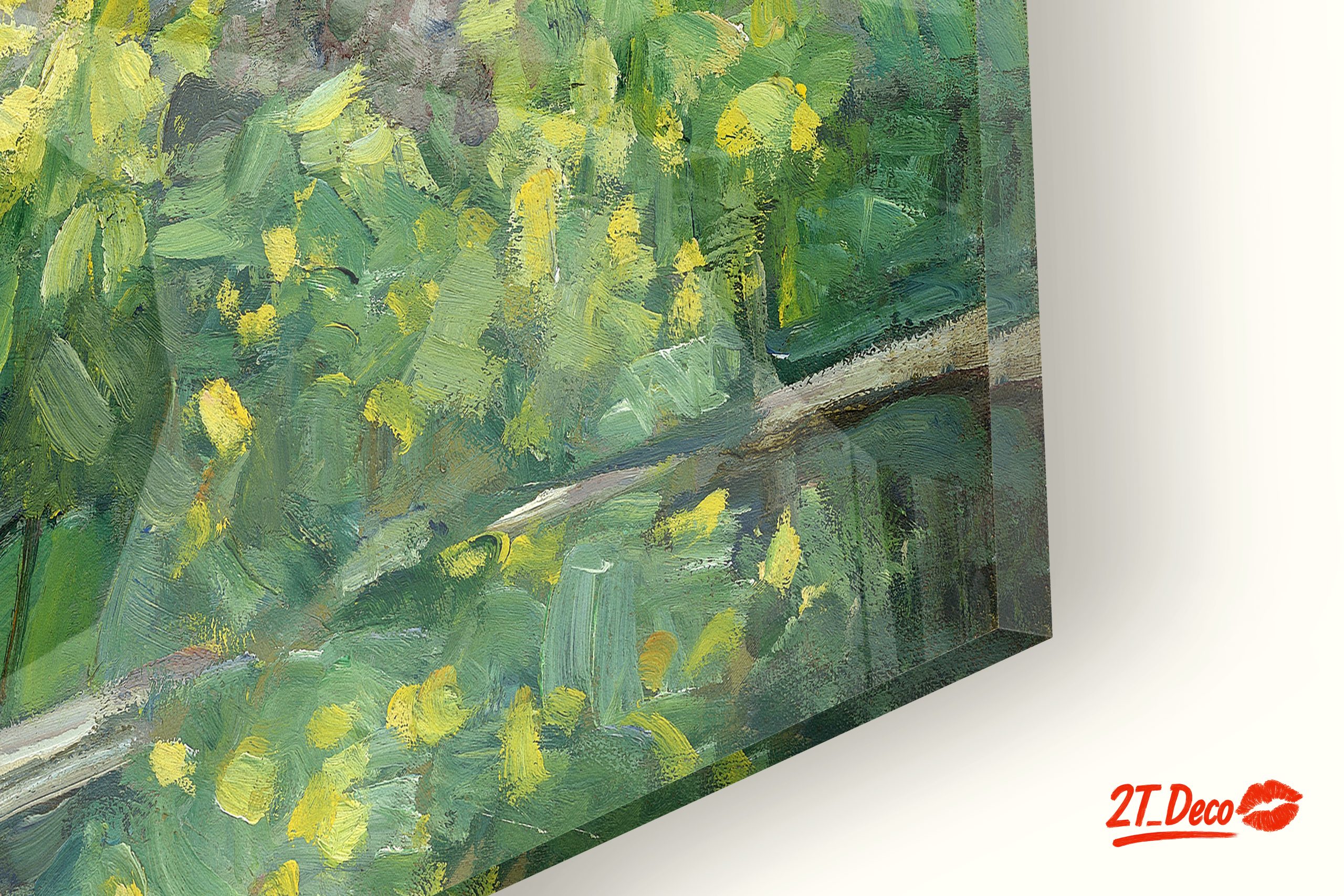 Lush Greenery and Floral Landscape Artwork - Image 9